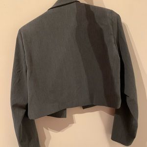 Grey Cropped blazer Jacket, Djerf Avenue